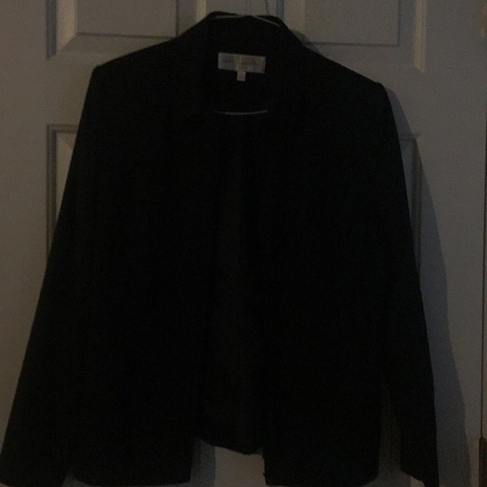 Pin stripes Larry Levine Jacket with Zippers